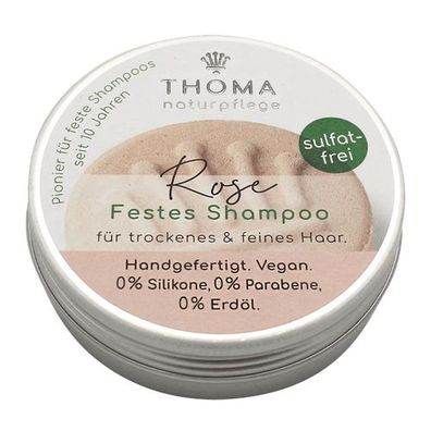 Luxus-Shampoo – vegan, THOMA Naturseifen-Manufaktur, mit Rosenblütenwachs für trocken