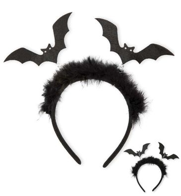 Fledermaus Haarreif schwarz Halloween Fledermäuse auf Haarreif Karneval