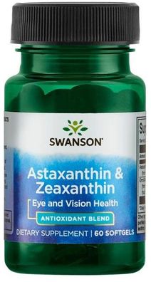 Astaxanthin & Zeaxanthin - 60 softgels