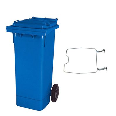 BRB Mülltonne MGB 80 Liter, mit Klemmring für Müllsäcke (blau)