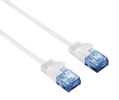 Cat 6 Netztwerkkabel 0,75m Modular Stecker 8p8c RJ45 bis zu 1000Mbit/ s weiß