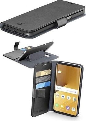 Tasche Schutzhülle für Samsung Galaxy S8 / S8 Plus Lederoptik schwarz Book