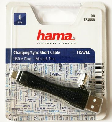Hama Adapter Micro USB auf USB Laden und Synchronisieren schwarz