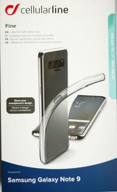 Cellularline Fine Cover Schutzhülle Backcover für Samsung Galaxy Note 9
