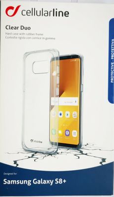 Cellularline Clear Duo Cover Schutzhülle Backcover für Samsung Galaxy S8 +