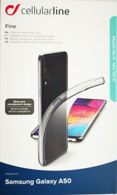 Cellularline Fine Cover Schutzhülle Backcover für Samsung Galaxy A50