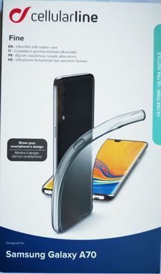 Cellularline Fine Cover Schutzhülle Backcover für Samsung Galaxy A70