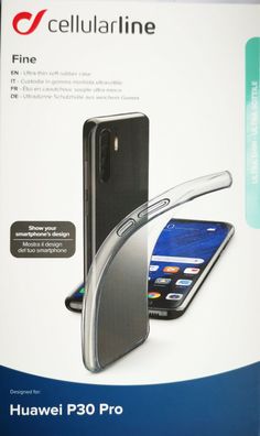 Cellularline Fine Cover Schutzhülle Backcover für Huawei P30 Pro