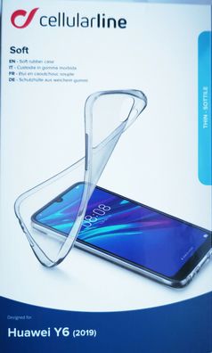 Cellularline Soft Cover Schutzhülle Backcover für Huawei Y6 2019