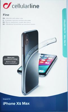 Cellularline Fine Case Backcover Hülle Schutzhülle für iPhone Xs Max