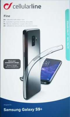Cellularline Fine Cover Schutzhülle Backcover für Samsung Galaxy S9+
