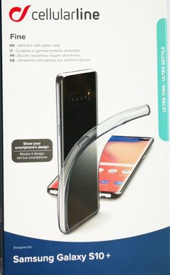 Cellularline Fine Cover Schutzhülle Backcover für Samsung Galaxy S10+