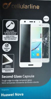 Cellularline Displayschutzglas für Huawei Nova weiß