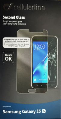 Cellularline Displayschutzglas Second Glass für Samsung Galaxy J3 2016