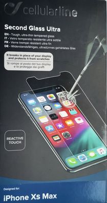Cellularline Displayschutzglas für Apple iPhone XS Max