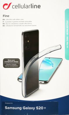 Cellularline Fine Cover Schutzhülle Backcover für Samsung Galaxy S20+