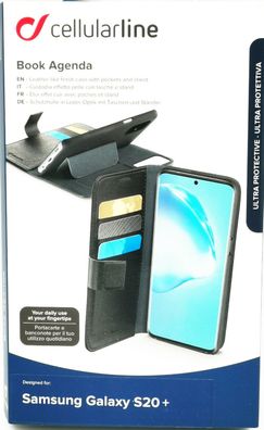 Cellularline Book Agenda Schutzhülle Cover Tasche für Samsung Galaxy S20+