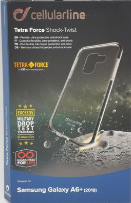 Cellularline Tetra Force Shock Twist Hülle Cover Schutzhülle Galaxy A6+ (2018)