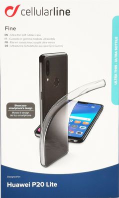 Cellularline Fine Cover Schutzhülle Backcover für Huawei P20 Lite