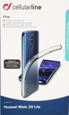 Cellularline Fine Cover Schutzhülle Backcover für Huawei Mate 20 Lite
