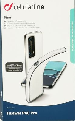 Cellularline Fine Cover Schutzhülle Backcover für Huawei P40 Pro