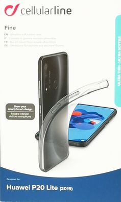 Cellularline Fine Cover Schutzhülle Backcover für Huawei P20 Lite 2019