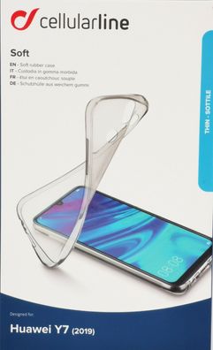 Cellularline Soft Cover Schutzhülle Backcover für Huawei Y7 2019