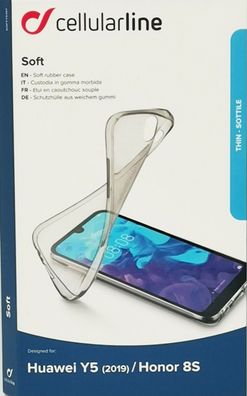 Cellularline Soft Cover Schutzhülle Backcover für Huawei Y5 2019 / Honor 8S