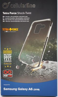 Cellularline Tetra Force Shock Twist Hülle Cover Schutzhülle für Galaxy A6 2018