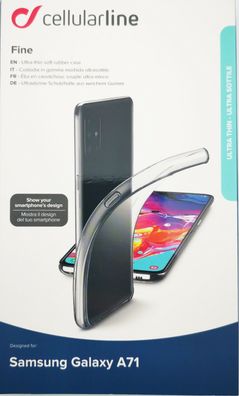 Cellularline Fine Cover Schutzhülle Backcover für Samsung Galaxy A71