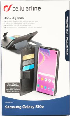 Cellularline Book Agenda Tasche für Samsung Galaxy S10e Schutz Hülle