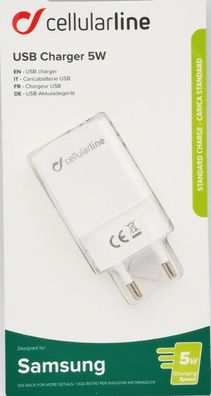 Cellularline USB Universal Netz Ladegerät für Samsung Netzteil Handy 5W