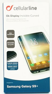 Cellularline Displayschutz Folie Invisible Curved für Samsung Galaxy S9+