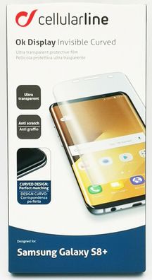 Cellularline Displayschutz Folie Invisible Curved für Samsung Galaxy S8+