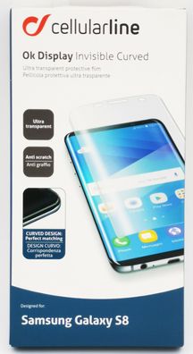 Cellularline Displayschutz Folie Invisible Curved für Samsung Galaxy S8