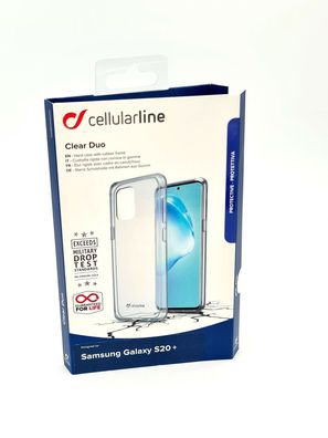 Cellularline Clear Duo Cover Schutzhülle Backcover für Samsung Galaxy S20+