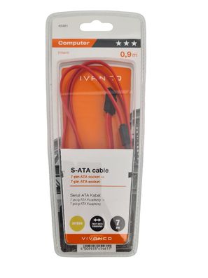 S-ATA Serial ATA Kabel Kupplung Fast Data 7 Pin 0,9m
