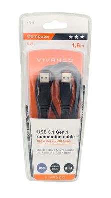 USB 3.1 Gen.1 Anschlusskabel USB Stecker - USB Stecker 1,8m Kabel