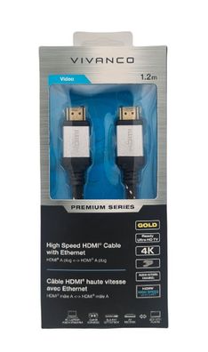 High Speed HDMI Kabel mit Ethernet 4K 3D 2160p Full HDTV Audio Rückkanal 1,2m