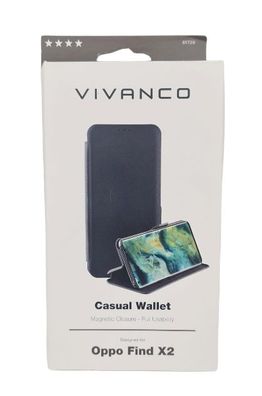 Tasche Schutzhülle Casual Wallet für Oppo Find X2 Magnetverschluss Stand