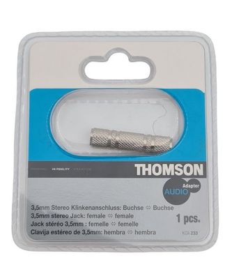 Thomson Audioadapter 3,5mm Klinken-Buchse auf 3,5mm Klinken-Buchse - Stereo