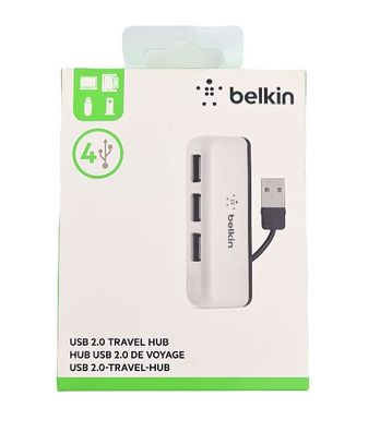 Belkin USB 2.0 Travel Hub 4 Ports weiß USB Verteiler