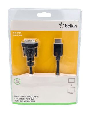 Belkin HDMI Video Anschlusskabel auf DVI 3m Videokabel