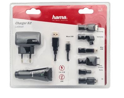 Hama Ladeset Charger Kit für Samsung Sony Ericson Nokia LG Micro USB Netzteil
