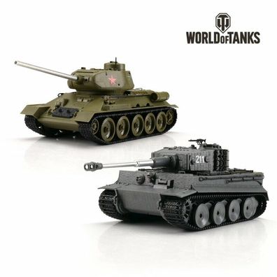 Torro Panzer World of Tanks 1/30 RC Tiger I + T-34/85 IR Spezial-Edition 1:30