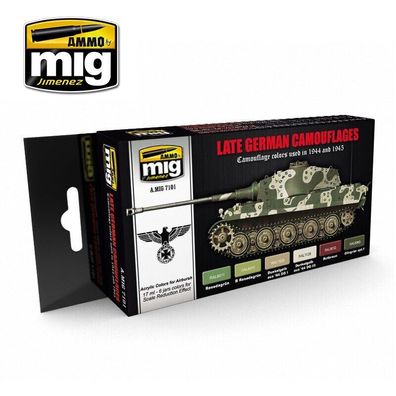 Acrylfarben Set AMMO by Mig Acrylfarbenset - Late German Camouflages