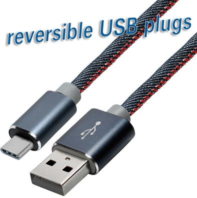 USB C auf USB Ladekabel 1m Typ C Kabel Schnellladekabel zb. Samsung S21 S22 S23
