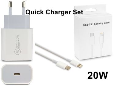 20W Adapter Schnell Ladegerät Netzteil USB-C Power für iPhone 12 13 14 Pro Max