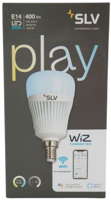 SLV LED Smart PLAY WiZ 6,8W E14 matt 400lm CCT 2700K-6500K dimmbar Alexa Wi-Fi