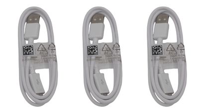3x Original Samsung Ladekabel Micro USB Kabel 1m A3 A5 J5 S4 S5 S6 S7 Note Edge
